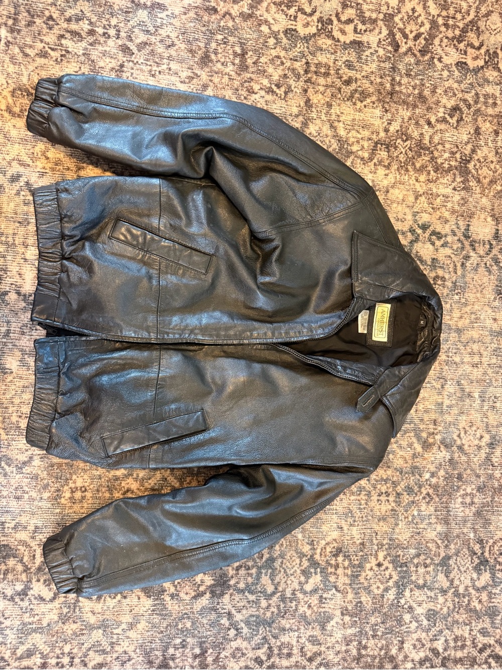 Women’s Black Leather Bomber Jacket - Wilsons Leather